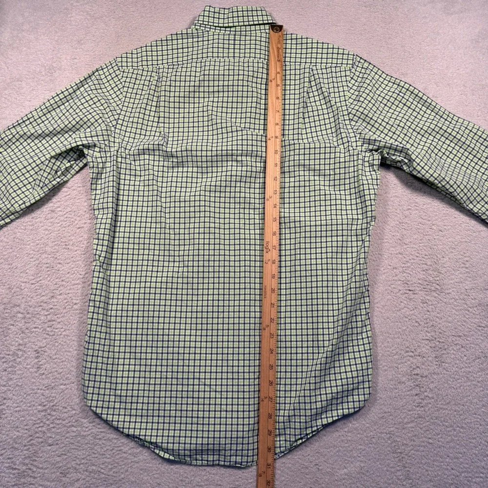 Polo Ralph Lauren Button Down Shirt Mens M Green Gingham Check Plaid Cotton Prep